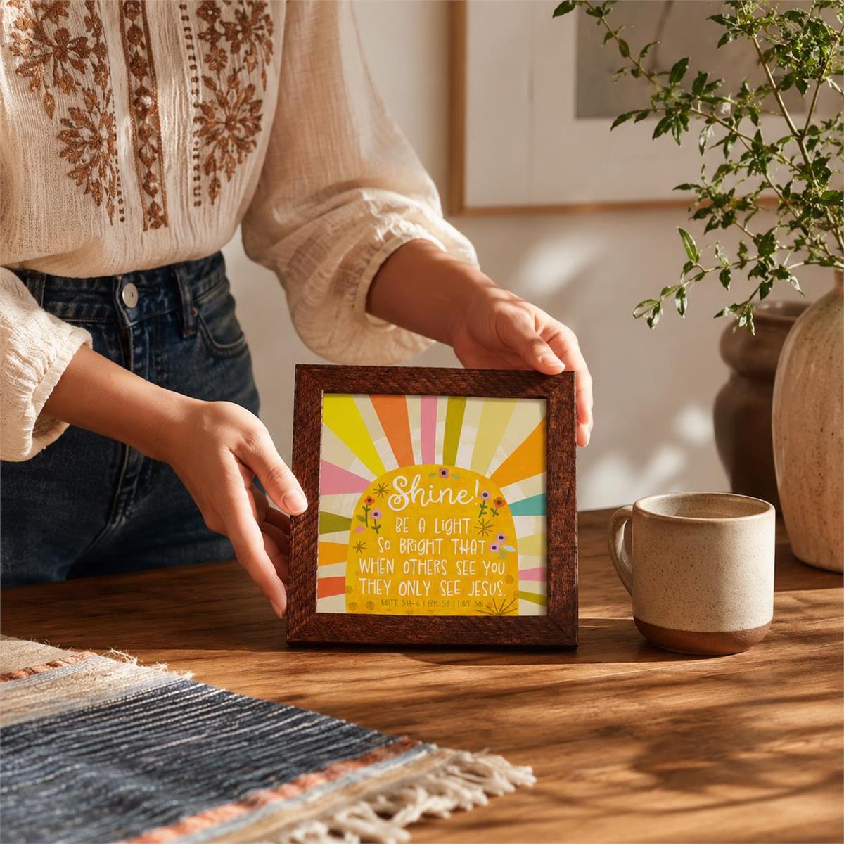 Framed Art Shine! Be A Light So Bright by Dicksons, product view 4