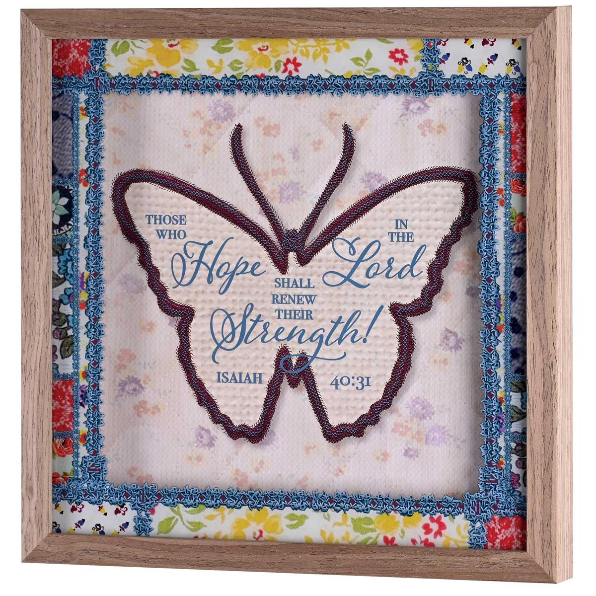 Framed Wall Art Butterfly Hope In Lord by Dicksons