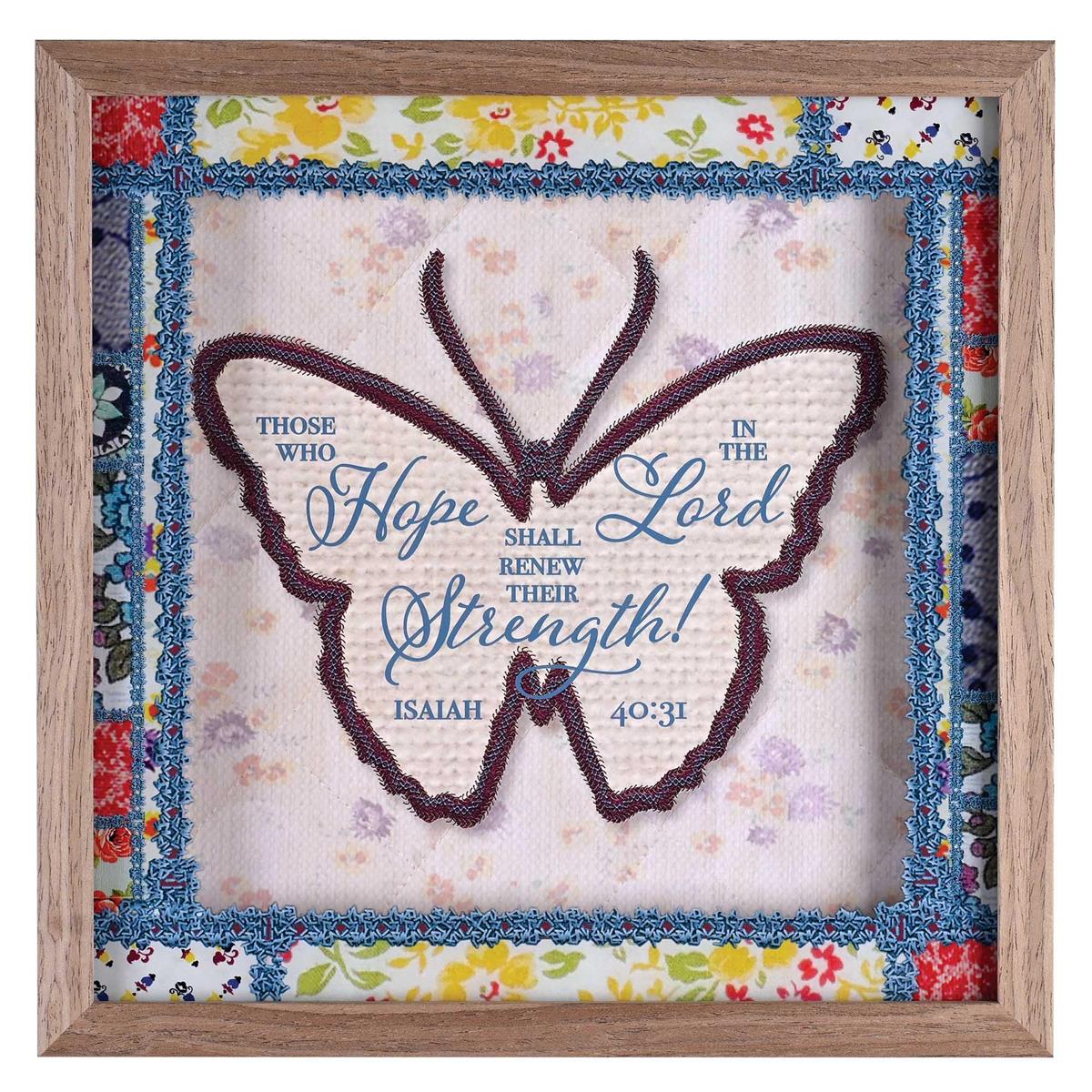 Framed Wall Art Butterfly Hope In Lord by Dicksons, product view 2