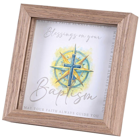 Framed Art Blue Cross Blessing Baptism by Dicksons