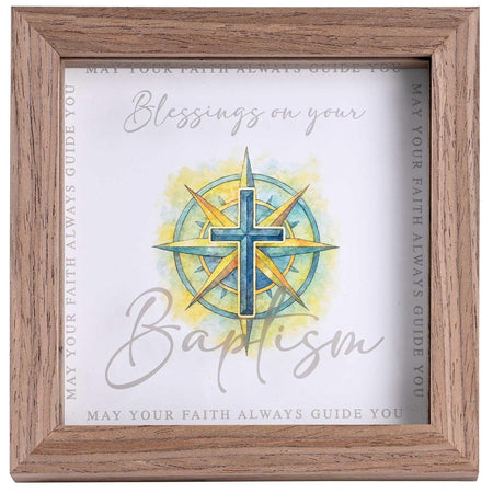 Framed Art Blue Cross Blessing Baptism by Dicksons, product view 2