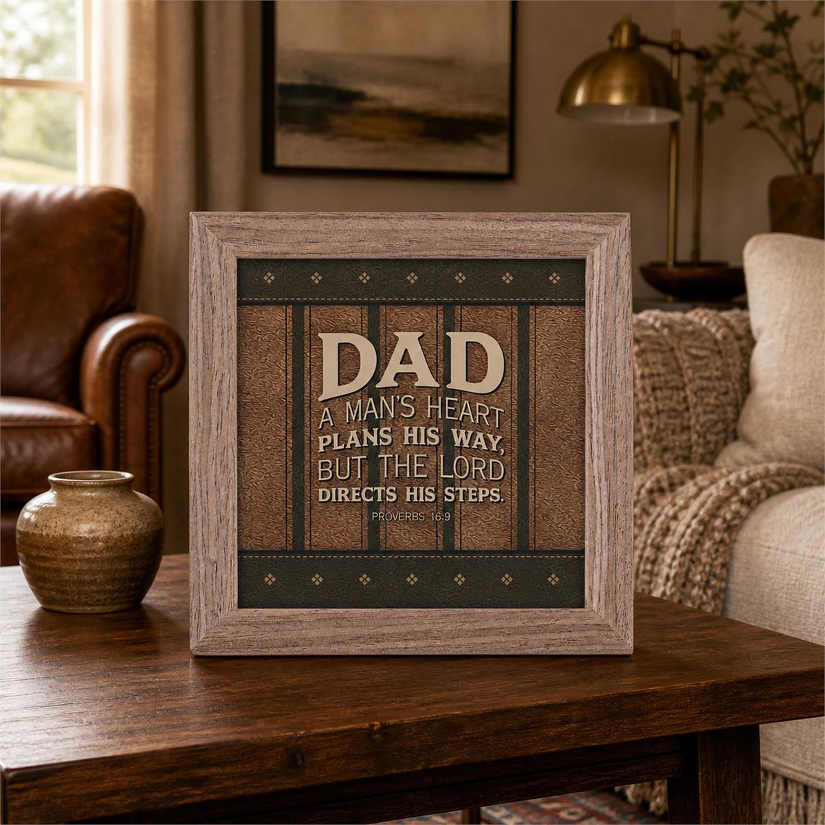 Framed Art A Mans Heart Plans His Way by Dicksons, product view 5