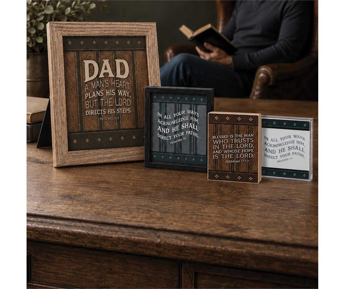 Framed Art A Mans Heart Plans His Way by Dicksons, product view 7