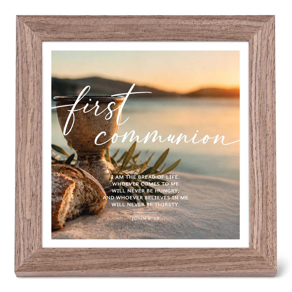 Framed Art First Communion John 6:35 by Dicksons