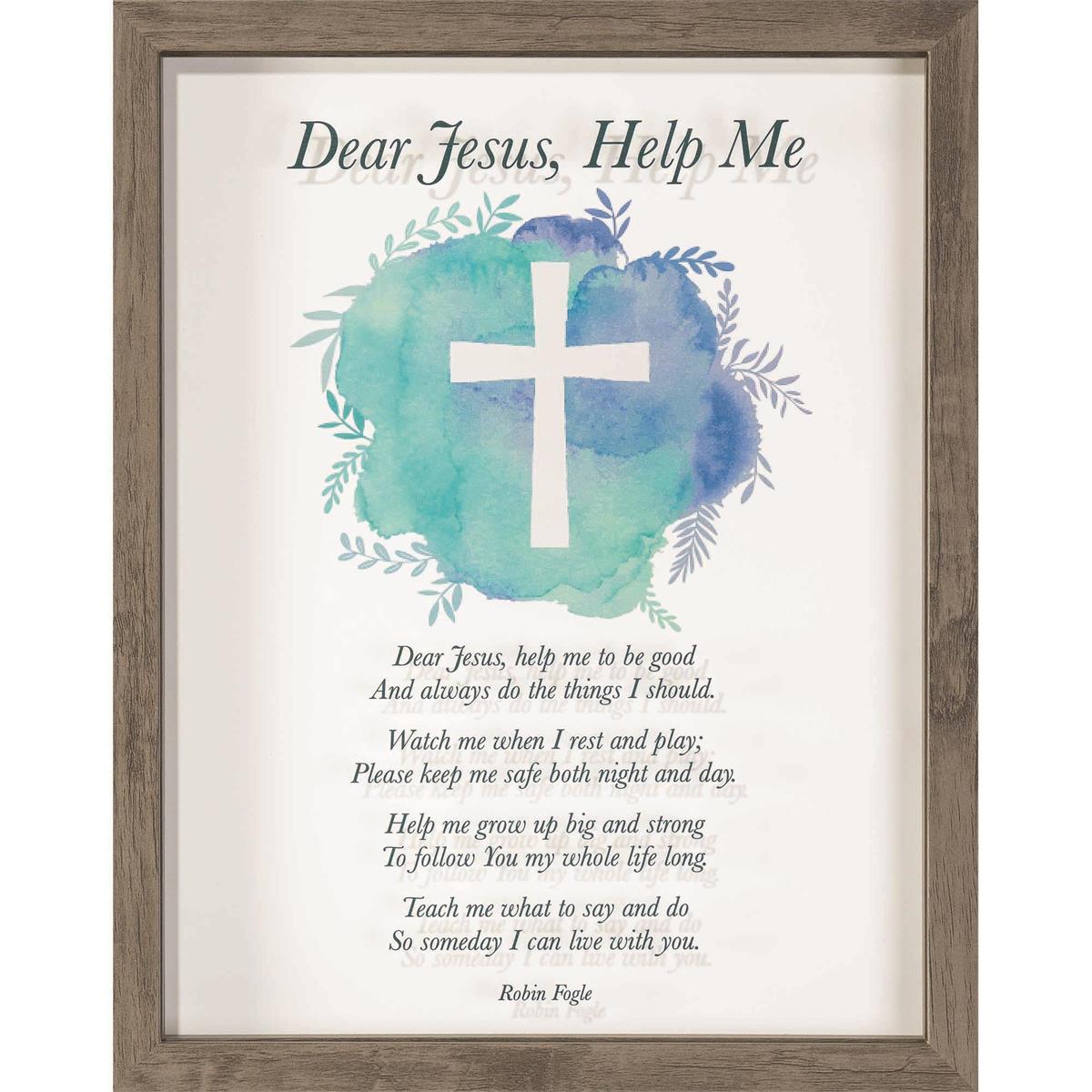 Framed Wall Art Dear Jesus Help Me 11x14 by Dicksons, product view 2