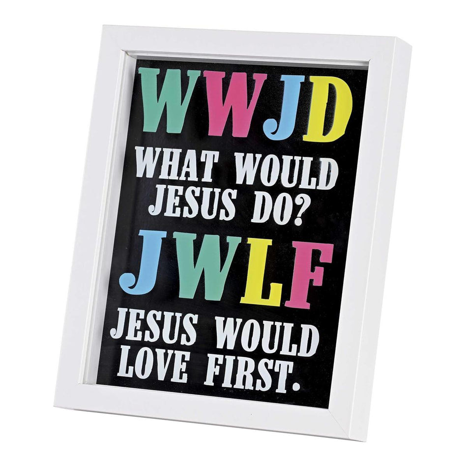 Framed Art WWJD Jesus Would Love by Dicksons