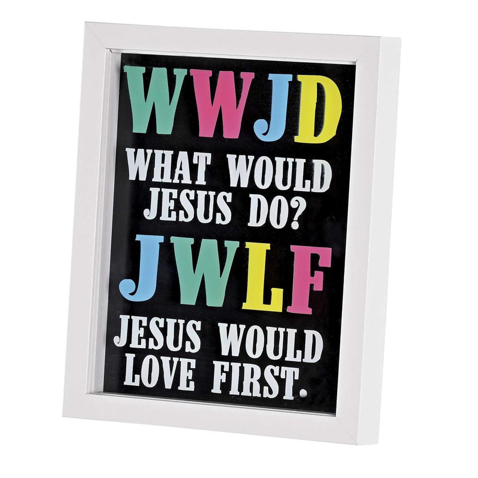 Framed Art WWJD Jesus Would Love by Dicksons, product view 2