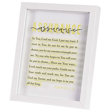 Framed Art Assurance Psalm 25:1-5 by Dicksons