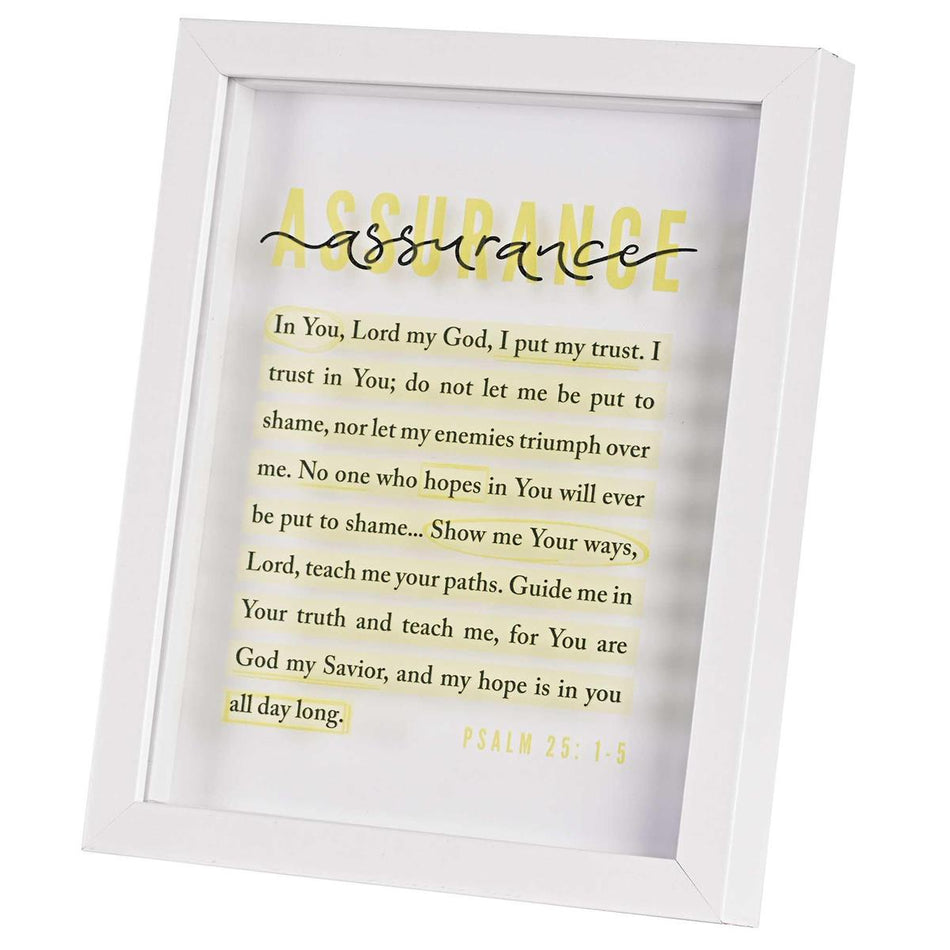 Framed Art Assurance Psalm 25:1-5 by Dicksons