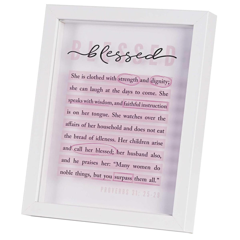 Framed Art Blessed Prov. 31:25-29 by Dicksons