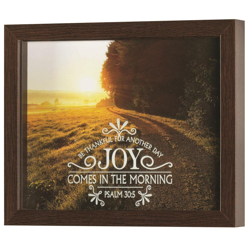 Joy Comes In The Morning Yellow Sunrise 9 x 11 MDF Decorative Wall Plaque by Dicksons