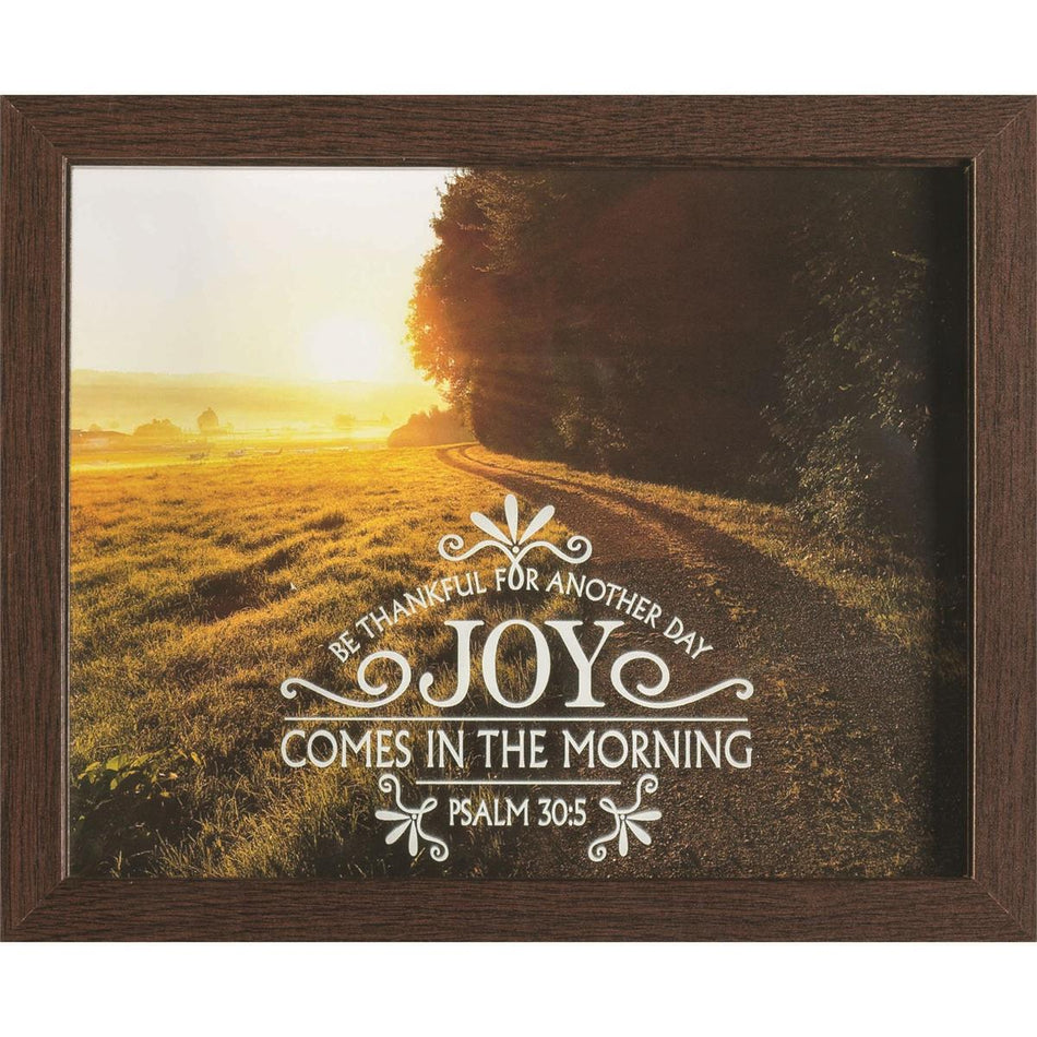Joy Comes In The Morning Yellow Sunrise 9 x 11 MDF Decorative Wall Plaque by Dicksons, product view 2