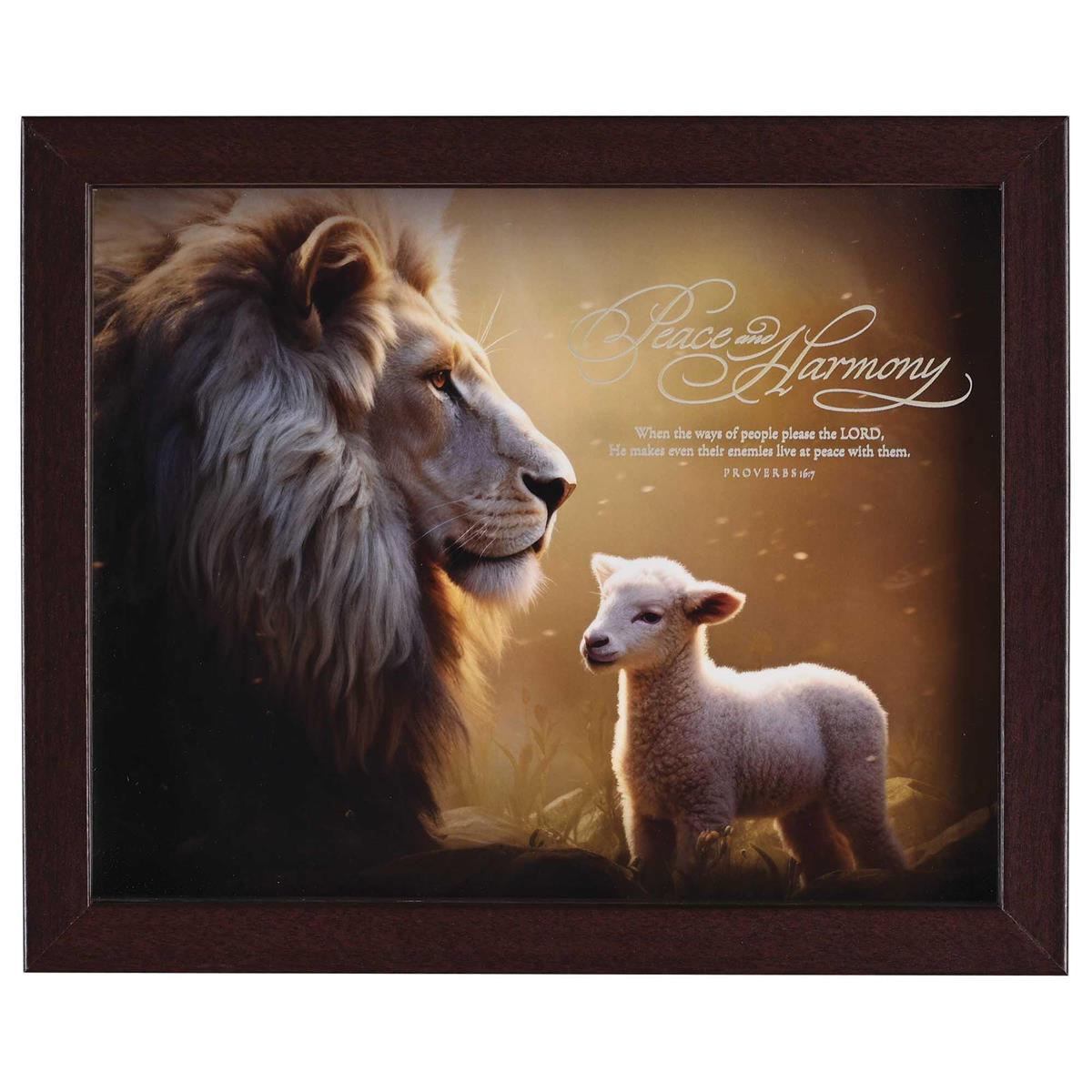 Framed Art Peace Harmony Lion Lamb by Dicksons, product view 2