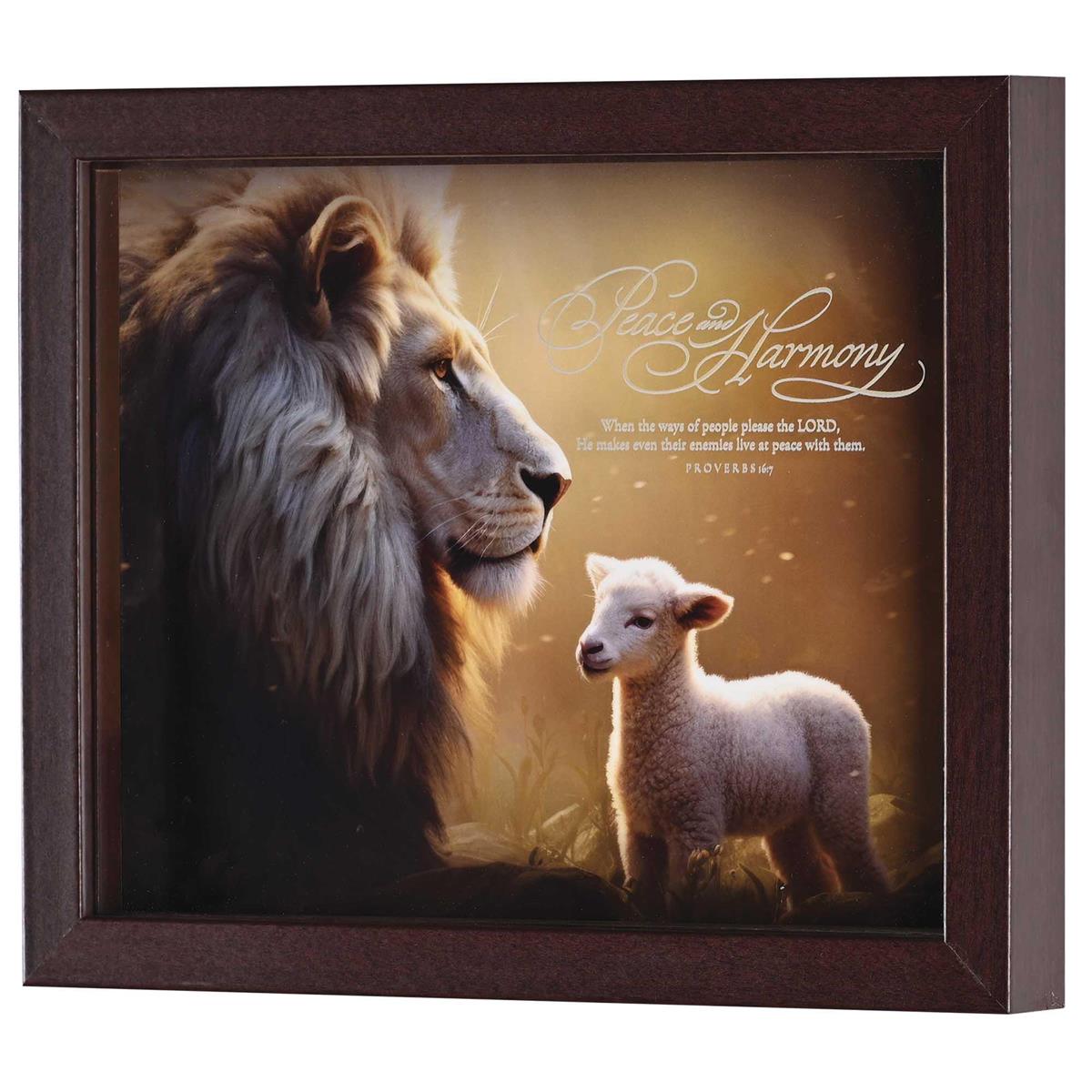 Framed Art Peace Harmony Lion Lamb by Dicksons, product view 3