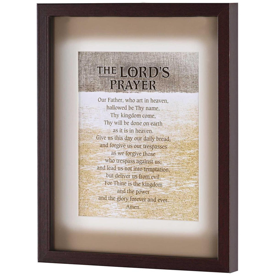The Lords Prayer, Brown 15 x 12 Inch MDF/Glass Framed Wall Art by Dicksons