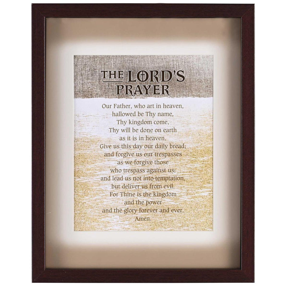 The Lords Prayer, Brown 15 x 12 Inch MDF/Glass Framed Wall Art by Dicksons, product view 2