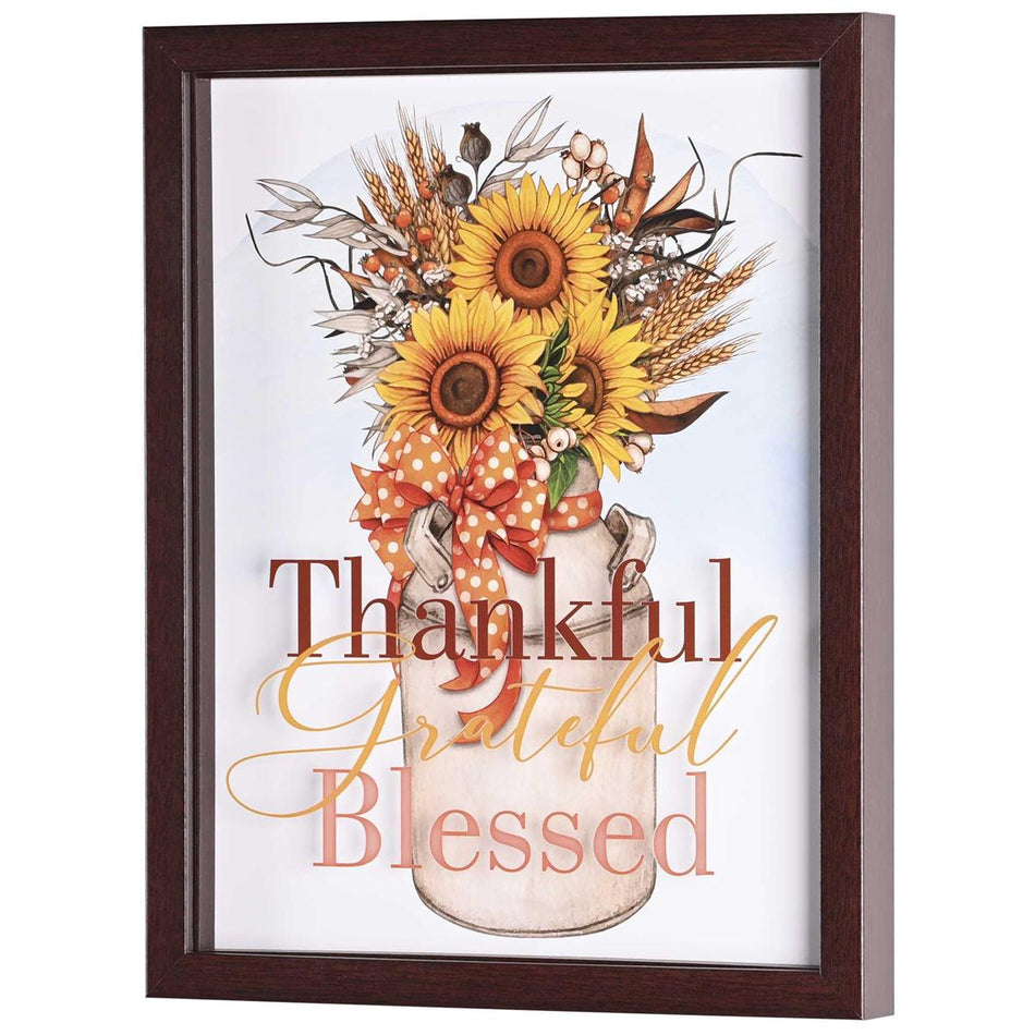 Framed WallArt Thankful Grateful Blessed by Dicksons