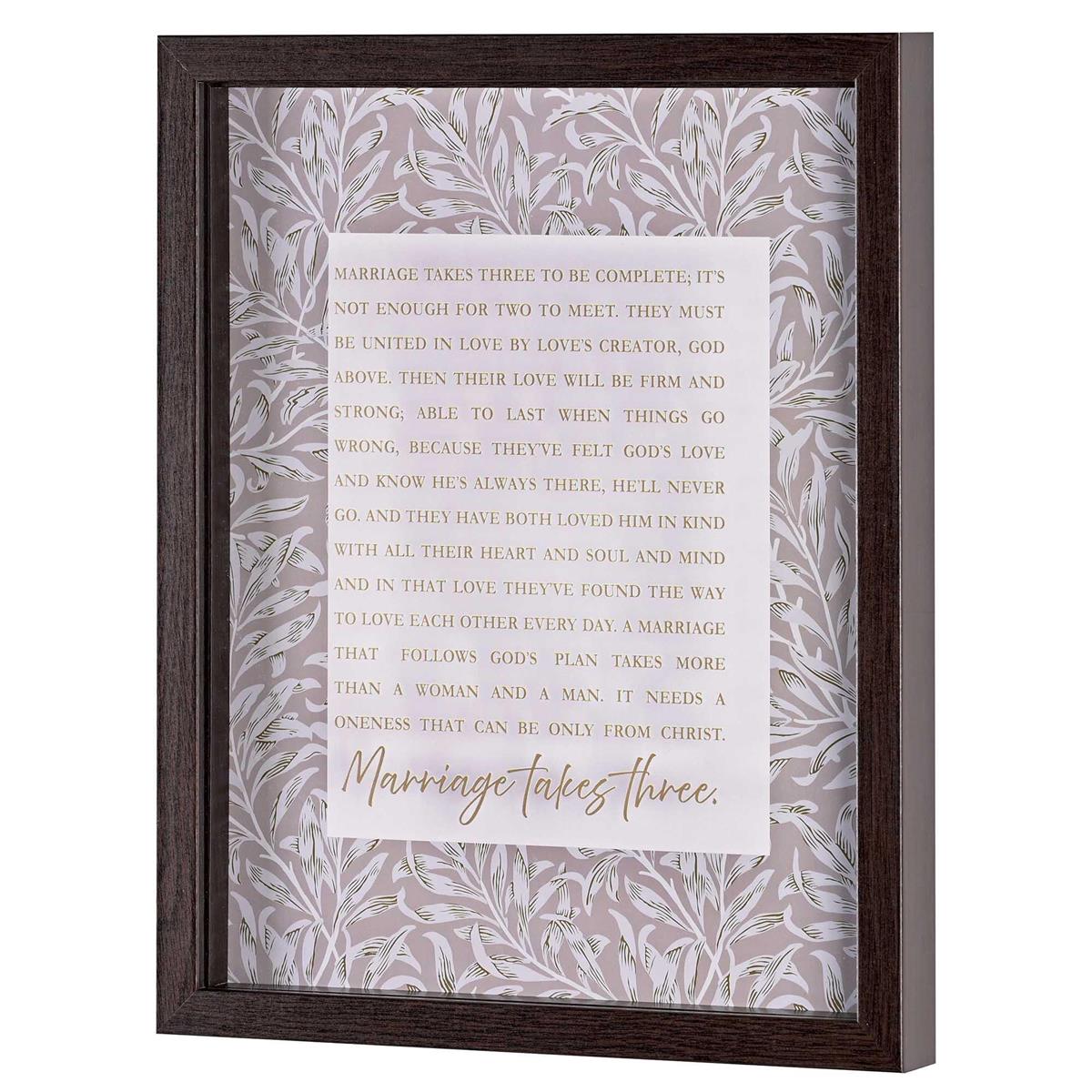Framed Wall Art Marriage Takes 3 by Dicksons