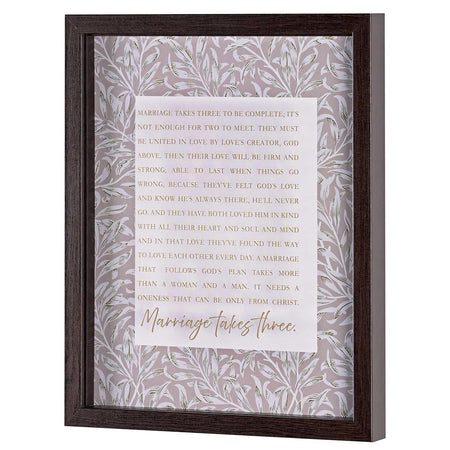 Framed Wall Art Marriage Takes 3 by Dicksons
