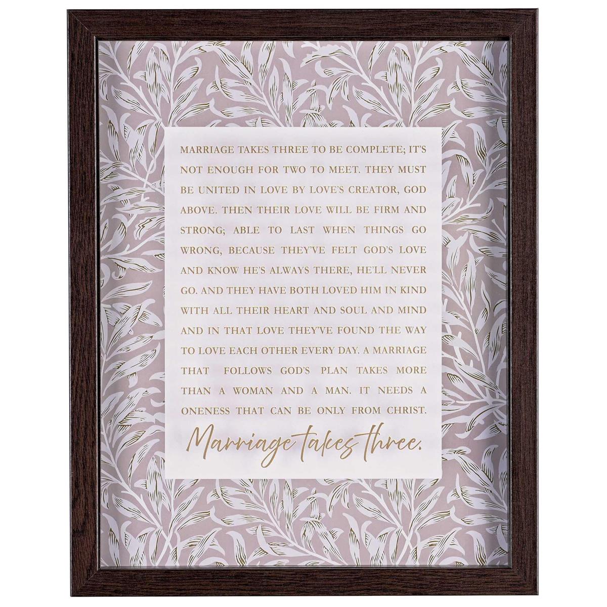 Framed Wall Art Marriage Takes 3 by Dicksons, product view 2