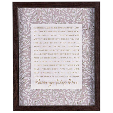 Framed Wall Art Marriage Takes 3 by Dicksons, product view 2