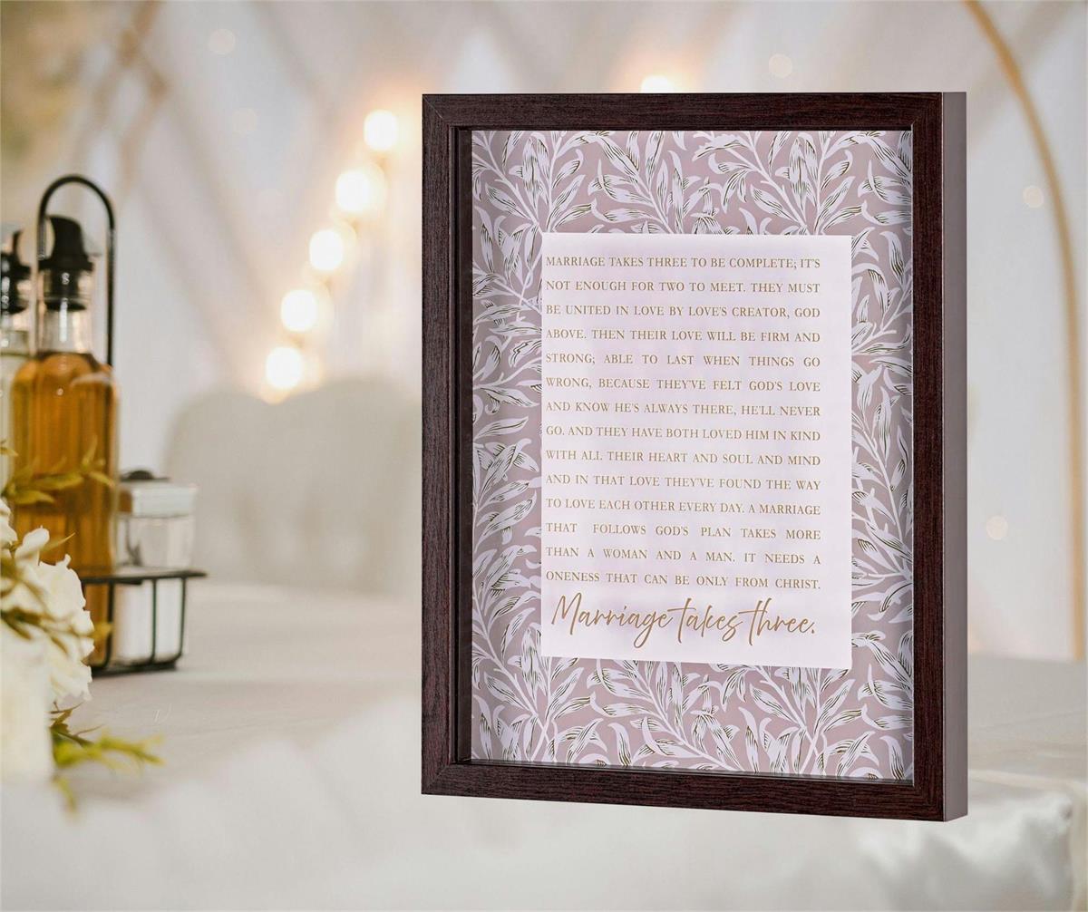 Framed Wall Art Marriage Takes 3 by Dicksons, product view 4