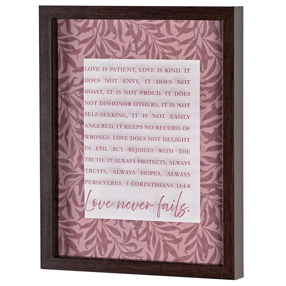 Inspirational Christian Framed Shadow Box Wall Art 12 x 15 inch Wood and Glass (FRMWDWAL-1114-57) by Dicksons