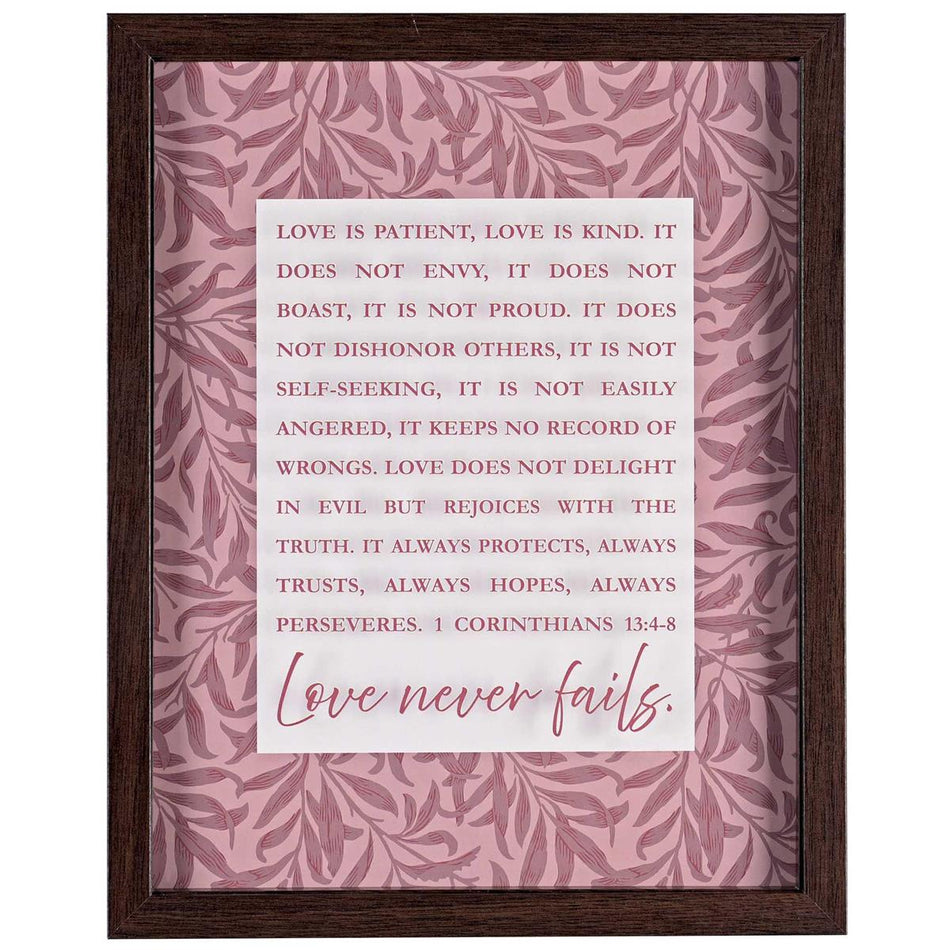 Inspirational Christian Framed Shadow Box Wall Art 12 x 15 inch Wood and Glass (FRMWDWAL-1114-57) by Dicksons, product view 2