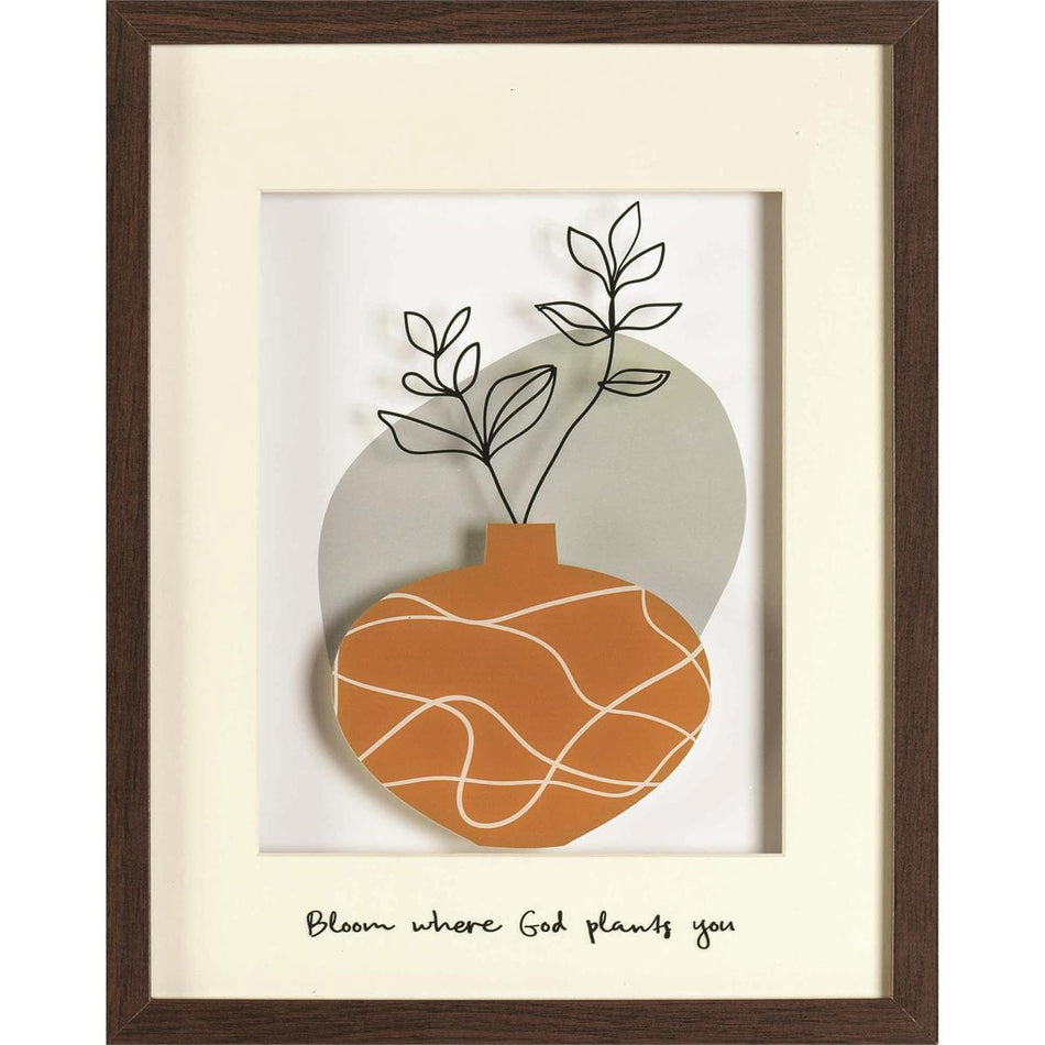 Bloom Where God Plants Your Mustard 12 x 15 MDF Decorative Wall Plaque by Dicksons, product view 2