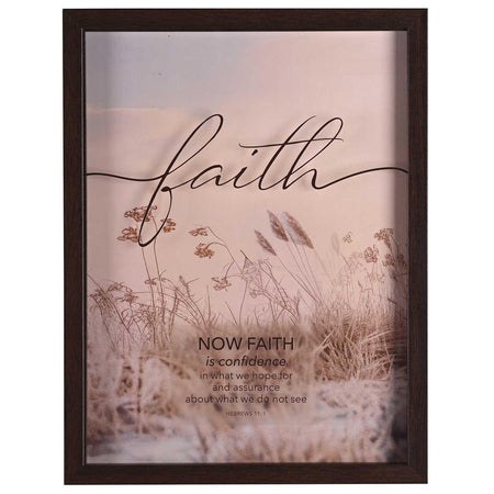 Now Faith Is Confidence - Hebrews 11:1-13 x 17 Inch Walnut Brown MDF Wood by Dicksons, product view 2