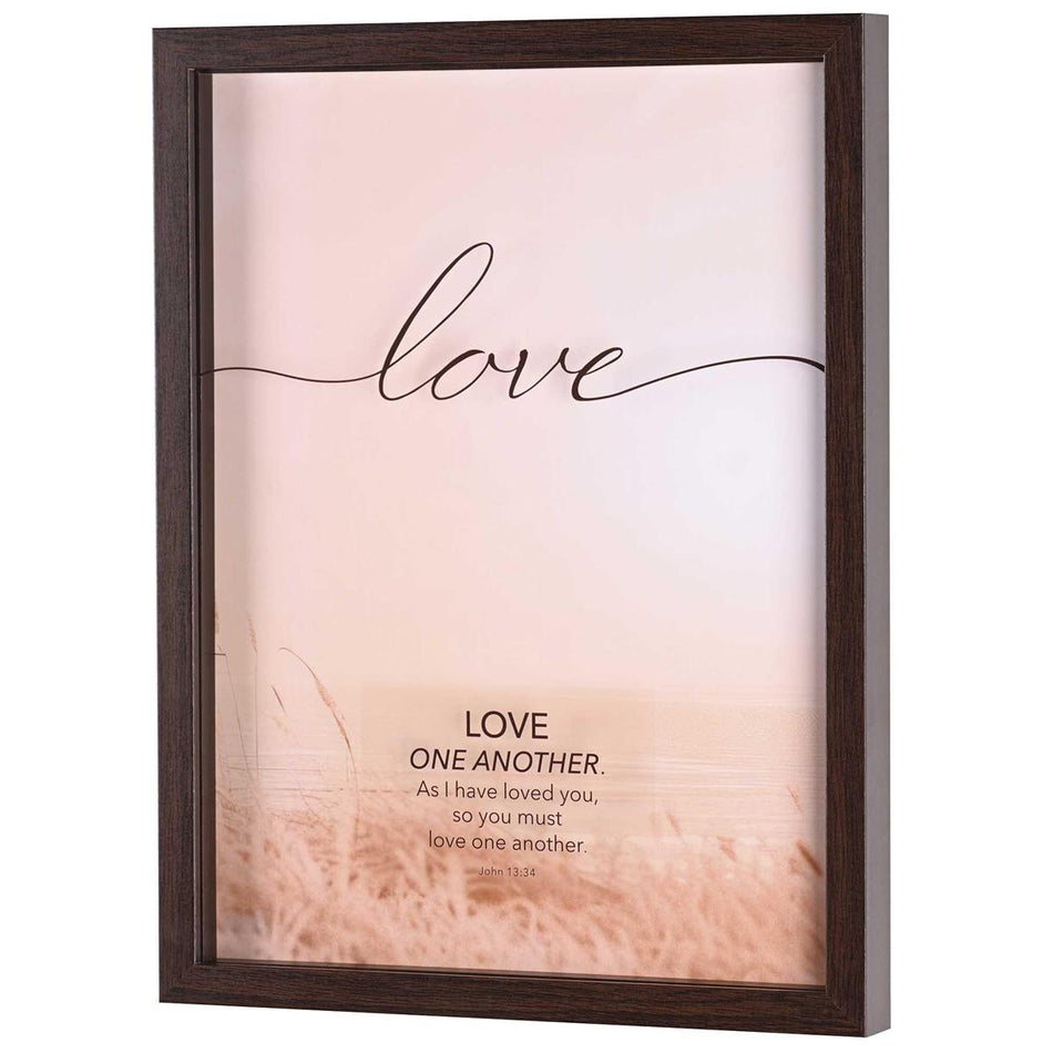Love One Another As I Have Loved You - John 13:34-13 x 17 Inch Walnut Brown MDF by Dicksons