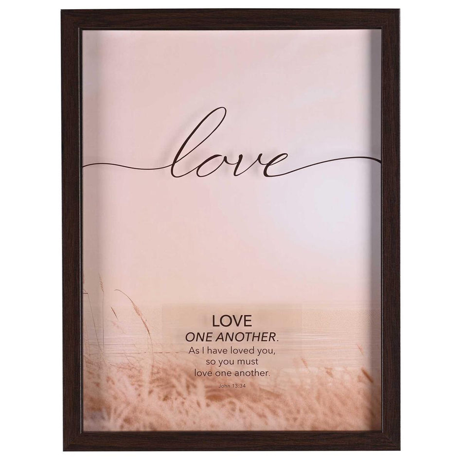 Love One Another As I Have Loved You - John 13:34-13 x 17 Inch Walnut Brown MDF by Dicksons, product view 2