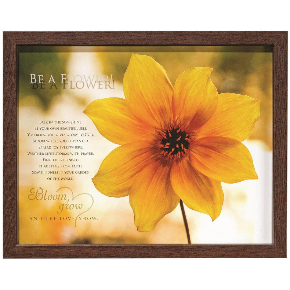 Frmd Wall Be A Flower Wood/Glass Wal by Dicksons