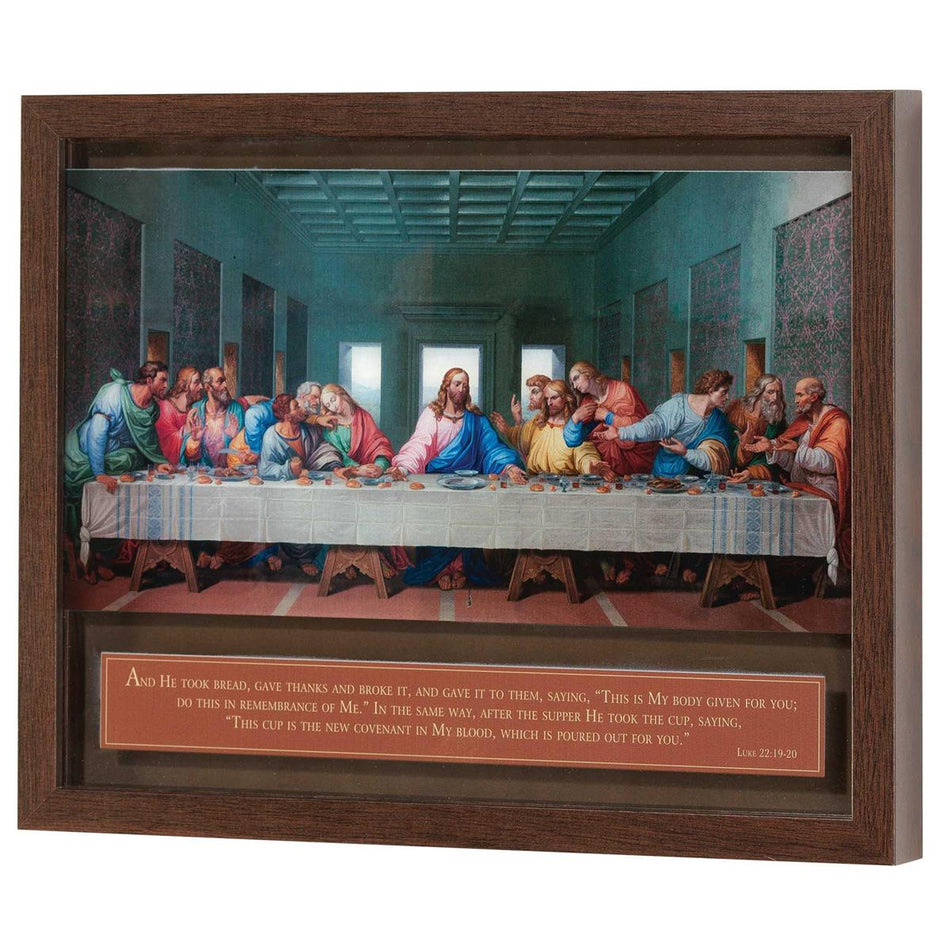 Last Supper 12 x 15 Inch Wood and Glass Wall and Tabletop Frame by Dicksons