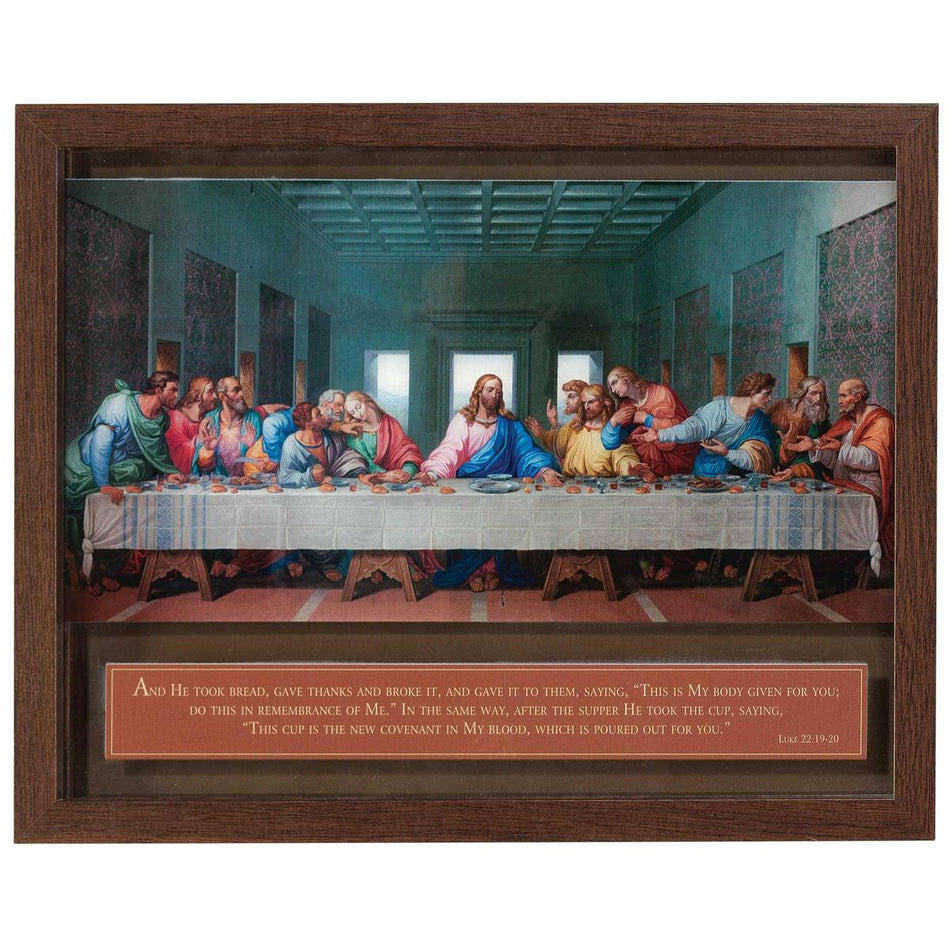 Last Supper 12 x 15 Inch Wood and Glass Wall and Tabletop Frame by Dicksons, product view 2