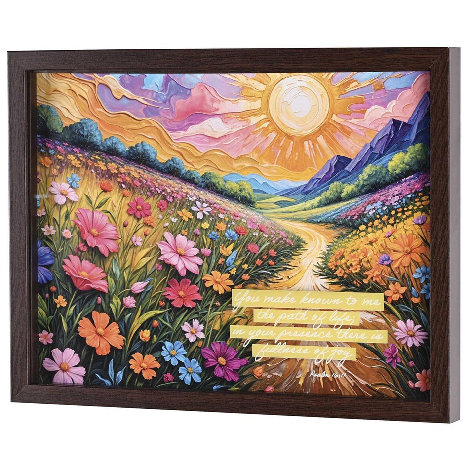 You Make Known To Me The Path Of Life - Psalm 16:11-15 x 12 Inch Walnut Brown by Dicksons