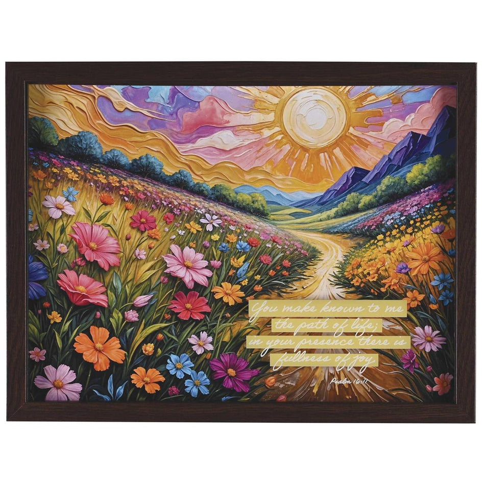You Make Known To Me The Path Of Life - Psalm 16:11-15 x 12 Inch Walnut Brown by Dicksons, product view 2