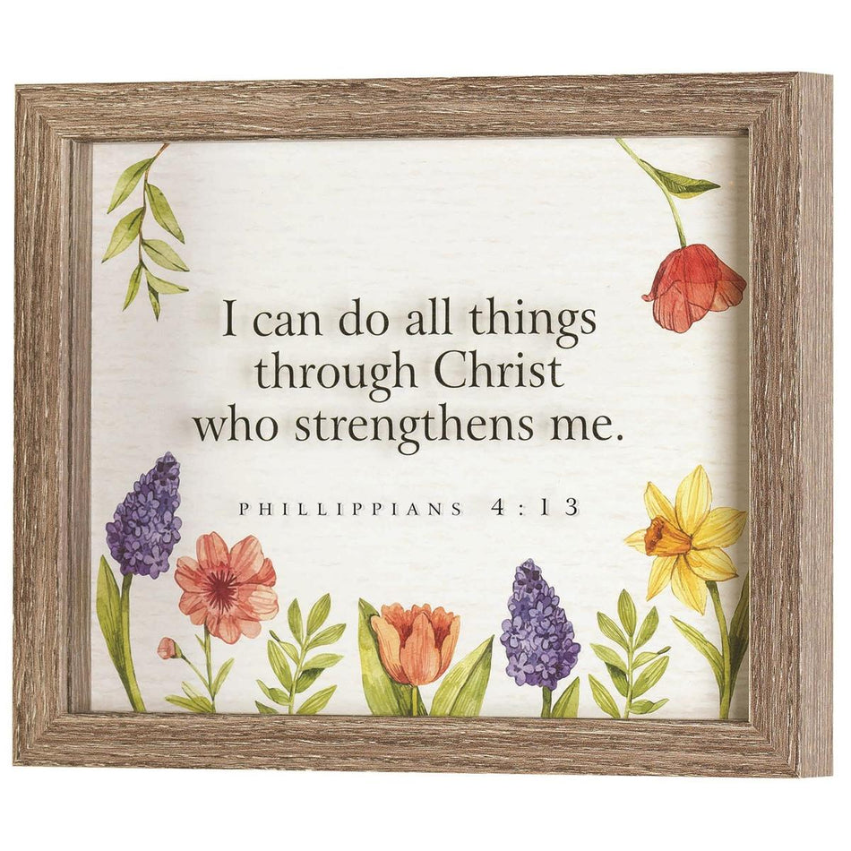I Can Do All Things Floral 11 x 9 MDF Decorative Wall Plaque by Dicksons