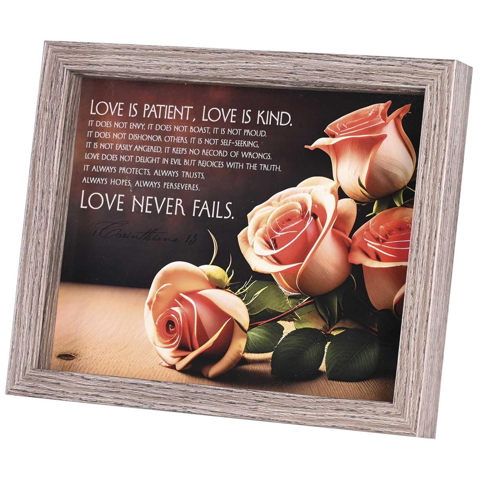 Framed Art Love Never Fails 10x8 by Dicksons