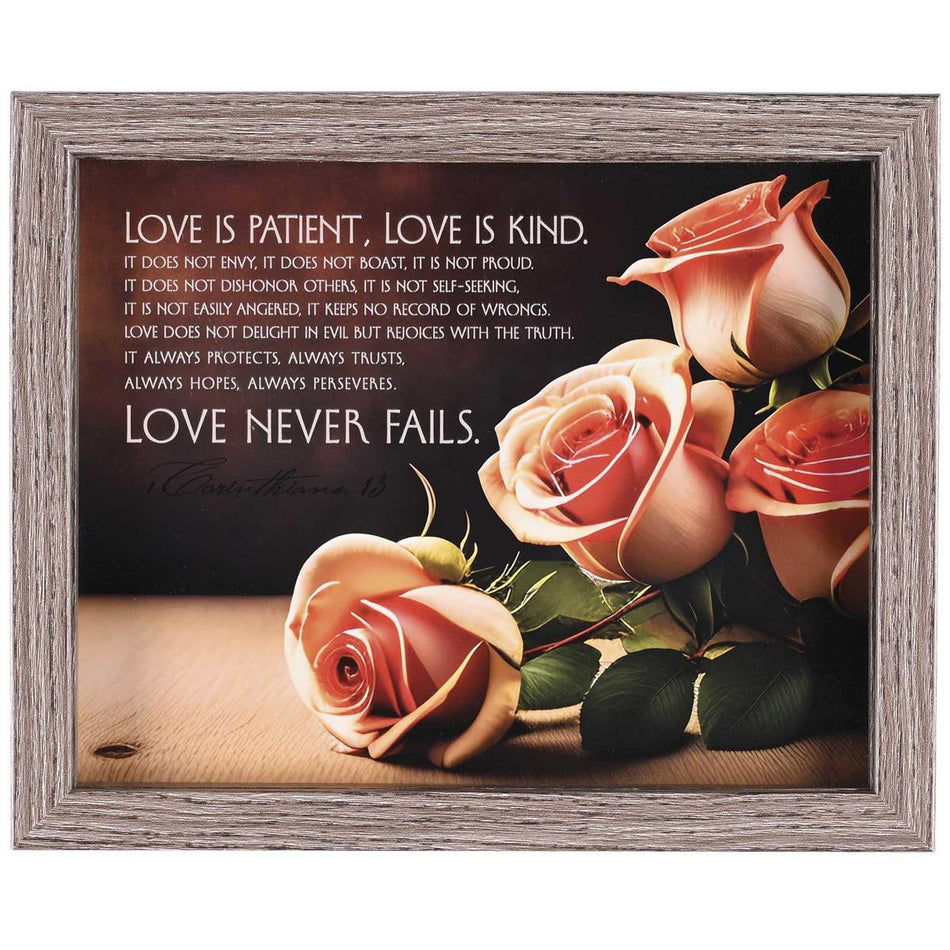 Framed Art Love Never Fails 10x8 by Dicksons, product view 2