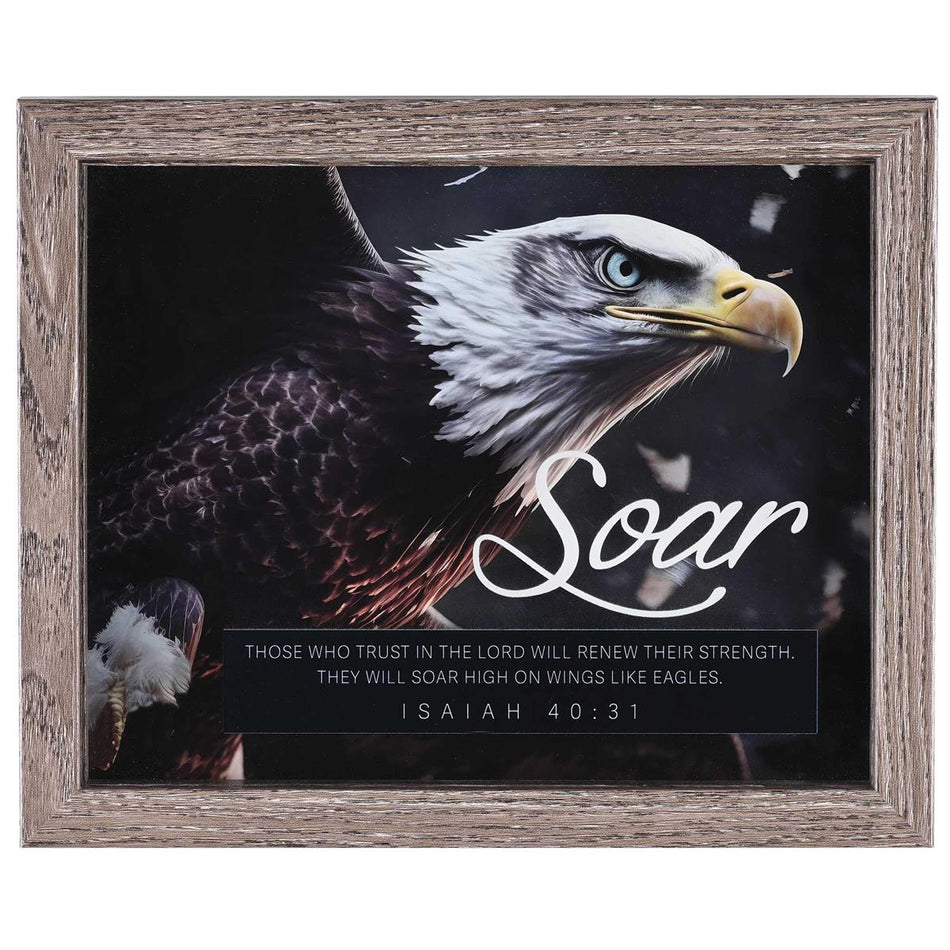 Eagle Soar, Isiah 40:31, Multicolor 11 x 9 Inch MDF/Glass Framed Wall Art by Dicksons, product view 2