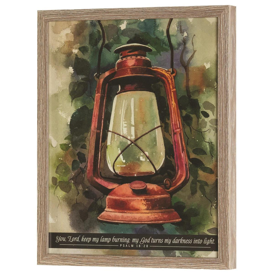 Lord You Keep My Lamp Burning Watercolor 12 x 15 MDF Decorative Wall Plaque by Dicksons