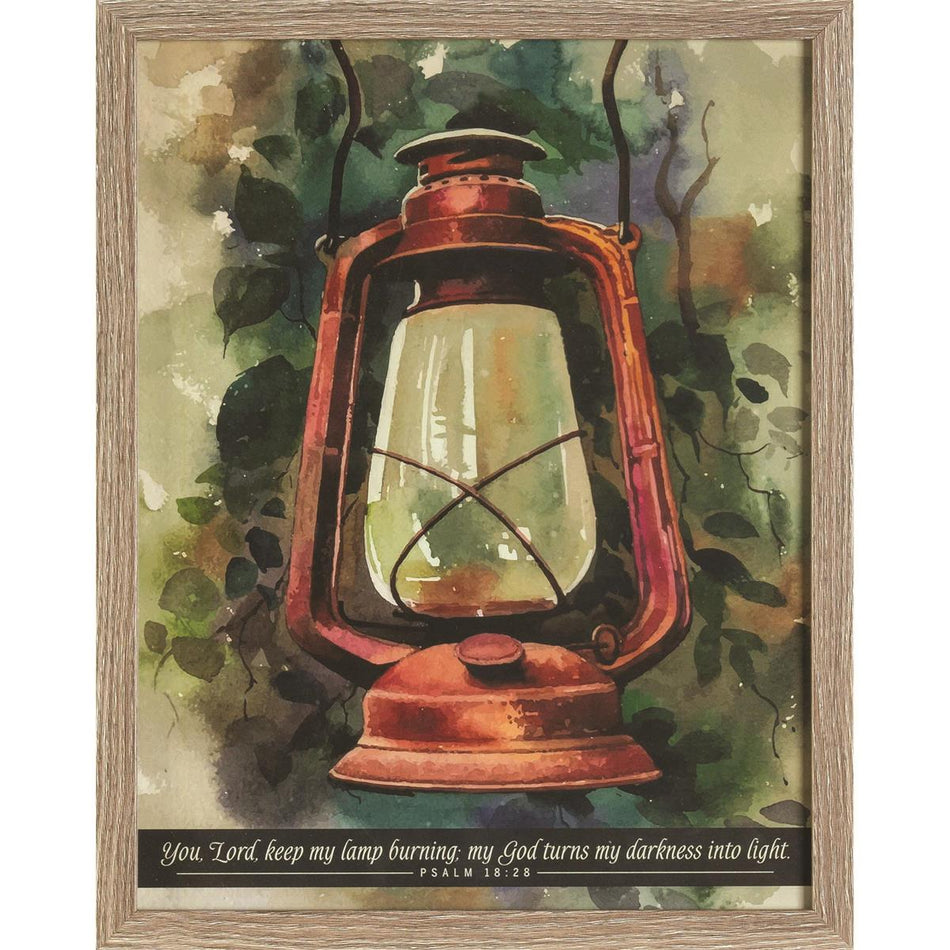 Lord You Keep My Lamp Burning Watercolor 12 x 15 MDF Decorative Wall Plaque by Dicksons, product view 2