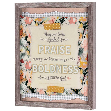 May Our Lives Be A Symbol of Our Praise - Romans 12:12 Ephesians 3:12-12 x 15 by Dicksons