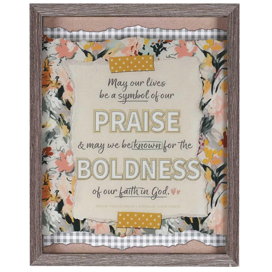 May Our Lives Be A Symbol of Our Praise - Romans 12:12 Ephesians 3:12-12 x 15 by Dicksons, product view 2