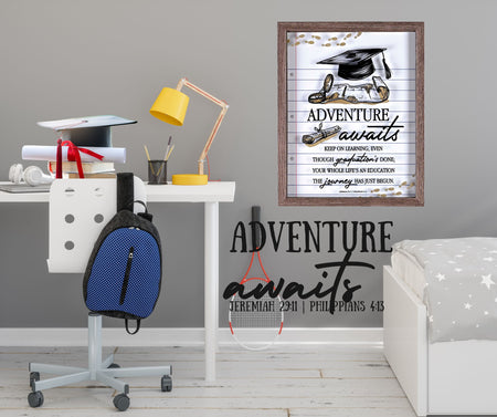 Framed Wall Art Grad Adventure Awaits by Dicksons, product view 4