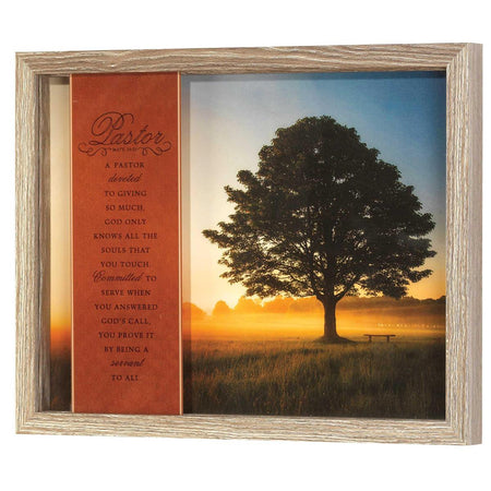 Pastor Devoted To Giving Orange and Brown 12 x 15 Inch Decorative Wall Plaque by Dicksons