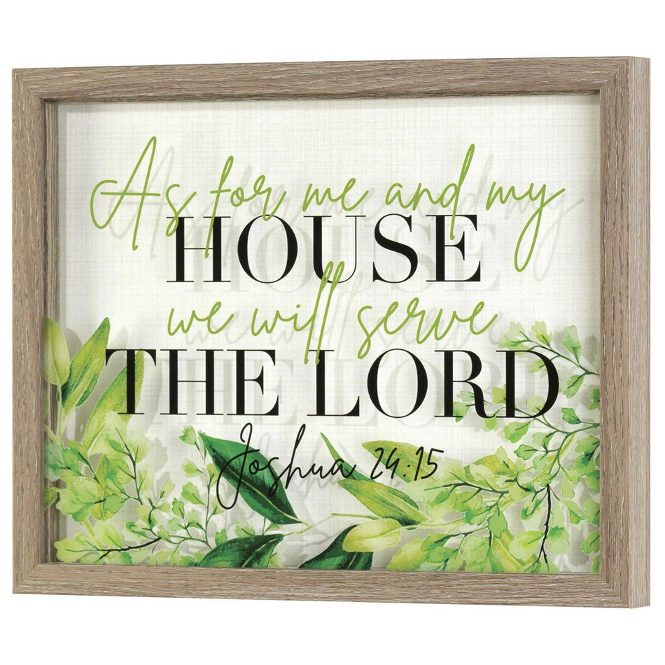 As for Me and My House Natural Woodgrain 12 x 15 Wood and Glass Framed by Dicksons