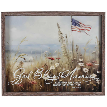Framed Wall Flag God Bless America by Dicksons, product view 2