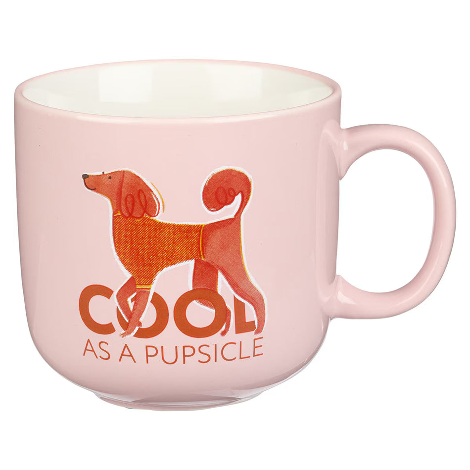 Cool As A Pupsicle Ceramic Coffee Mug Image Back